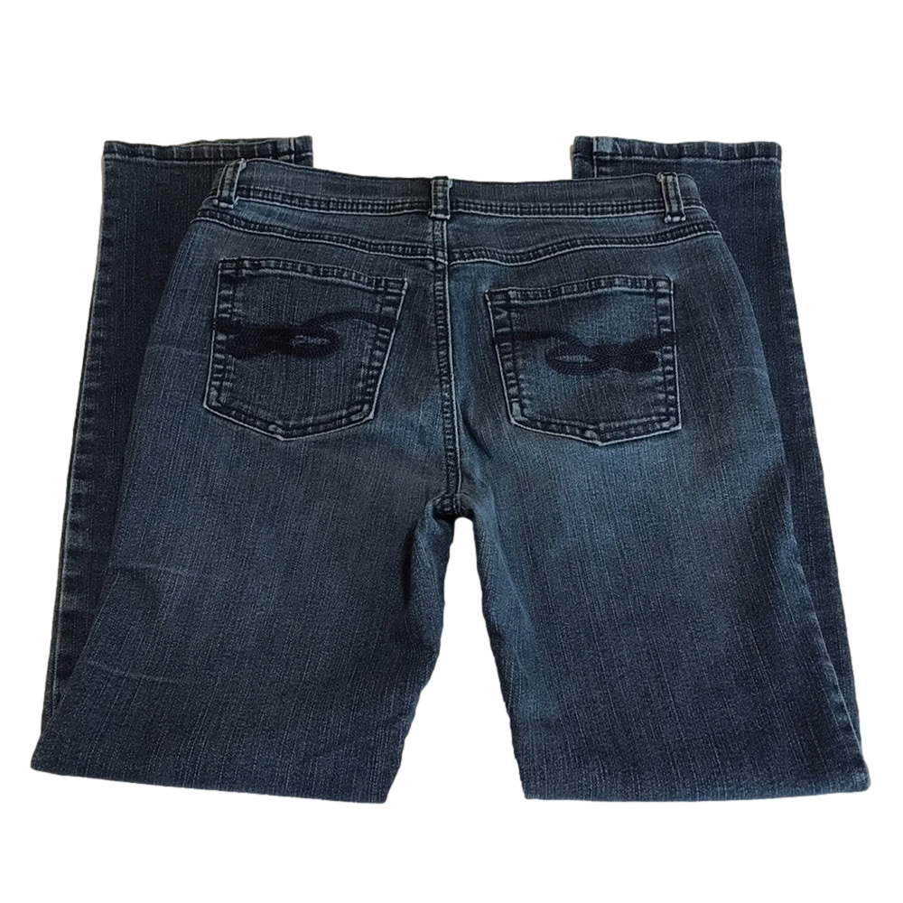STYLE & CO. PETITE—TUMMY CONTROL—Women’s Blue Denim Jeans—Dark Stonewashed—Sz 4P - Picture 12 of 16